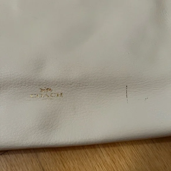 Coach White Leather Derby Tote F58660 - Picture 2 of 16